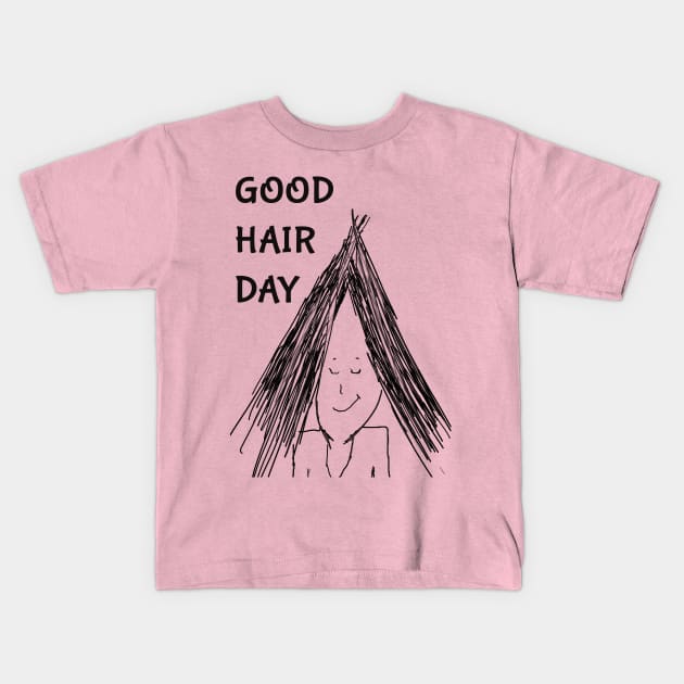 This Is A Good Hair Day Kids T-Shirt by abagold